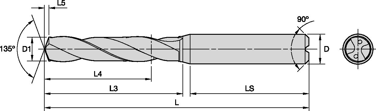 BORR 3,7mm 3xD CYL KYLKANAL