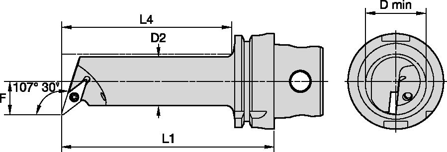 KM4X63 S CLAMP BORING BAR