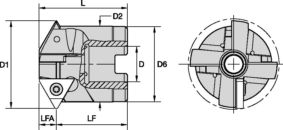 KTMD U STYLE SHELL MILL METRI