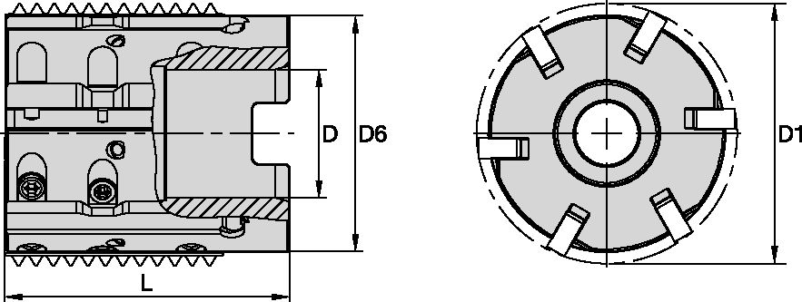 TMS40 SHELL MILL METRIC D=52