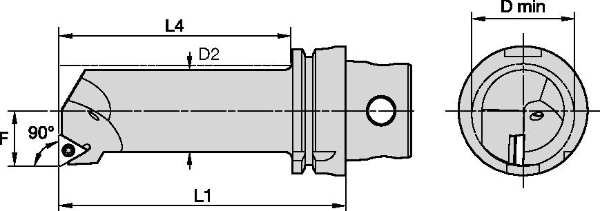 KM4X63 S CLAMP BORING BAR