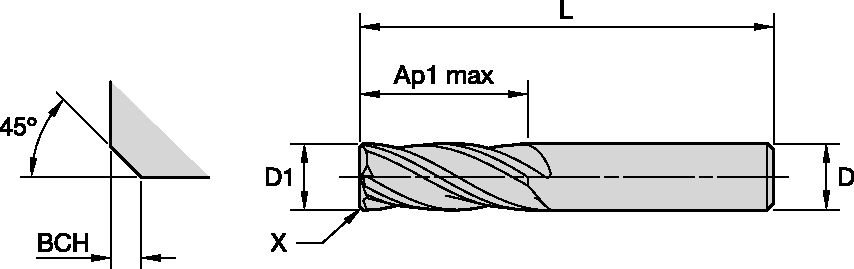 PINNFRÄS 5MM AP13 Z4 CYL