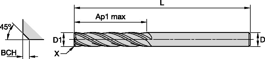 PINNFRÄS 3MM AP19 Z4 CYL