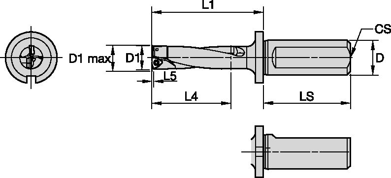 INDEXABLE DRILL DFSP 21.5MM 3