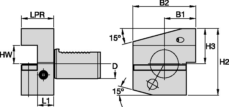 VDI30 TOOLHOLDER B3 COOLANT H