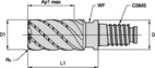 ENDMILL DL HP RUF 6F 5/8XDL16X15/16 R.03