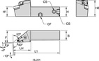 M Clamping Holder W25.0mm L15