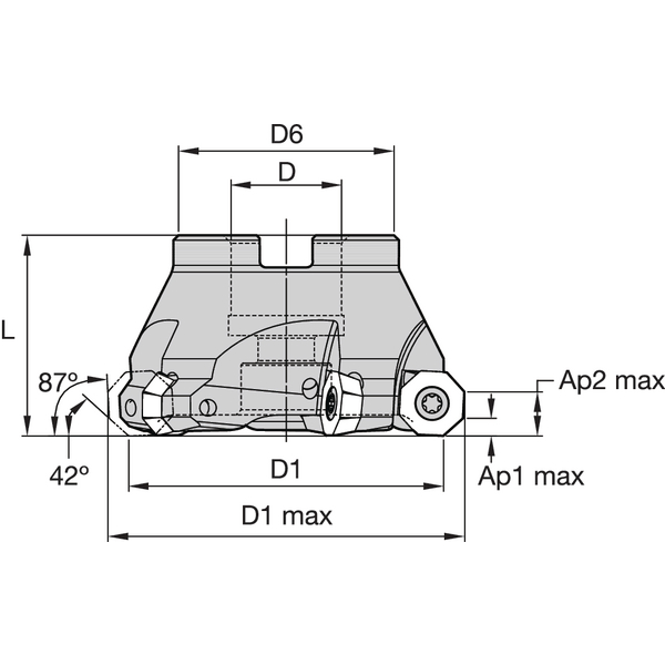 SHELL MILL D=125 Z8