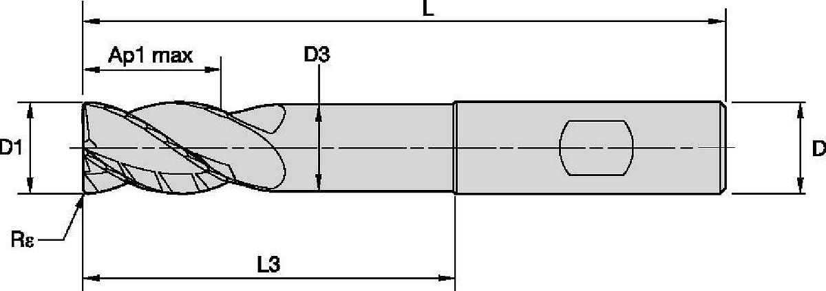 PINNFRÄS 16MM L3:73MM WD