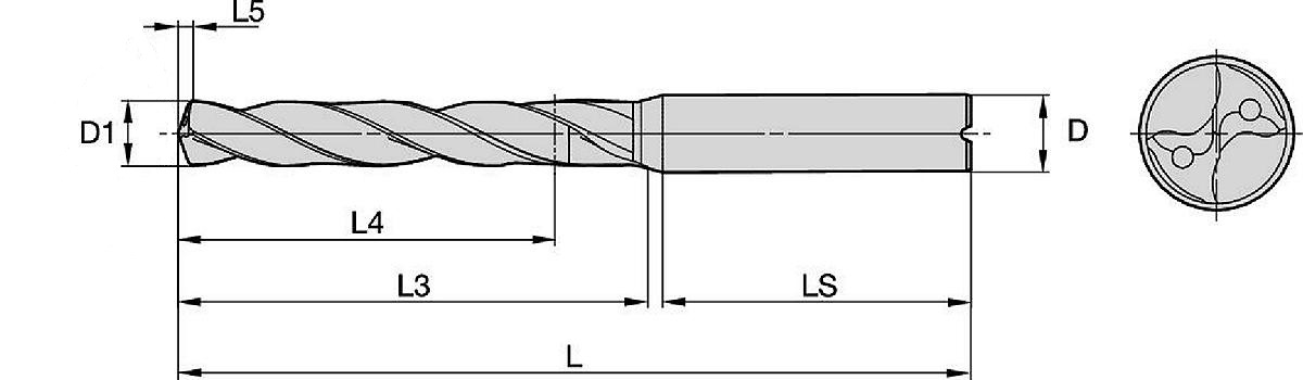 BORR 4,5mm 3xD CYL KYLKANAL