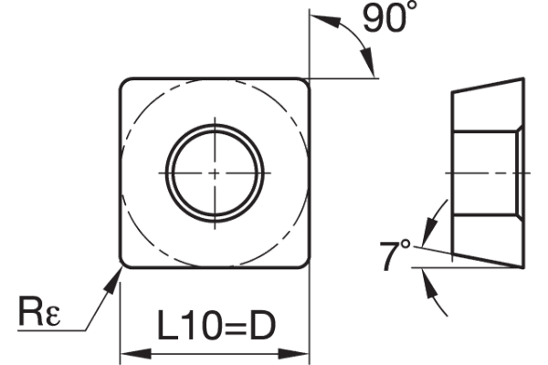 Turning insert PVD: Roughing ~