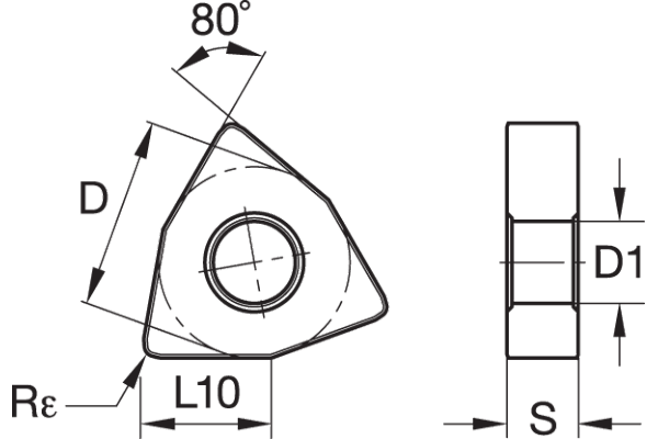 Turning insert CVD: Wiper Uni~