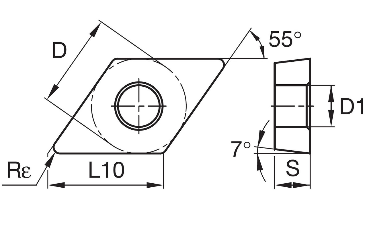 Turning insert CVD: Wiper Uni~