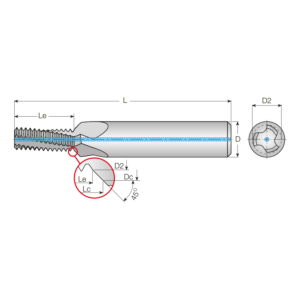 TM Solid Carbide HeliCool + C~