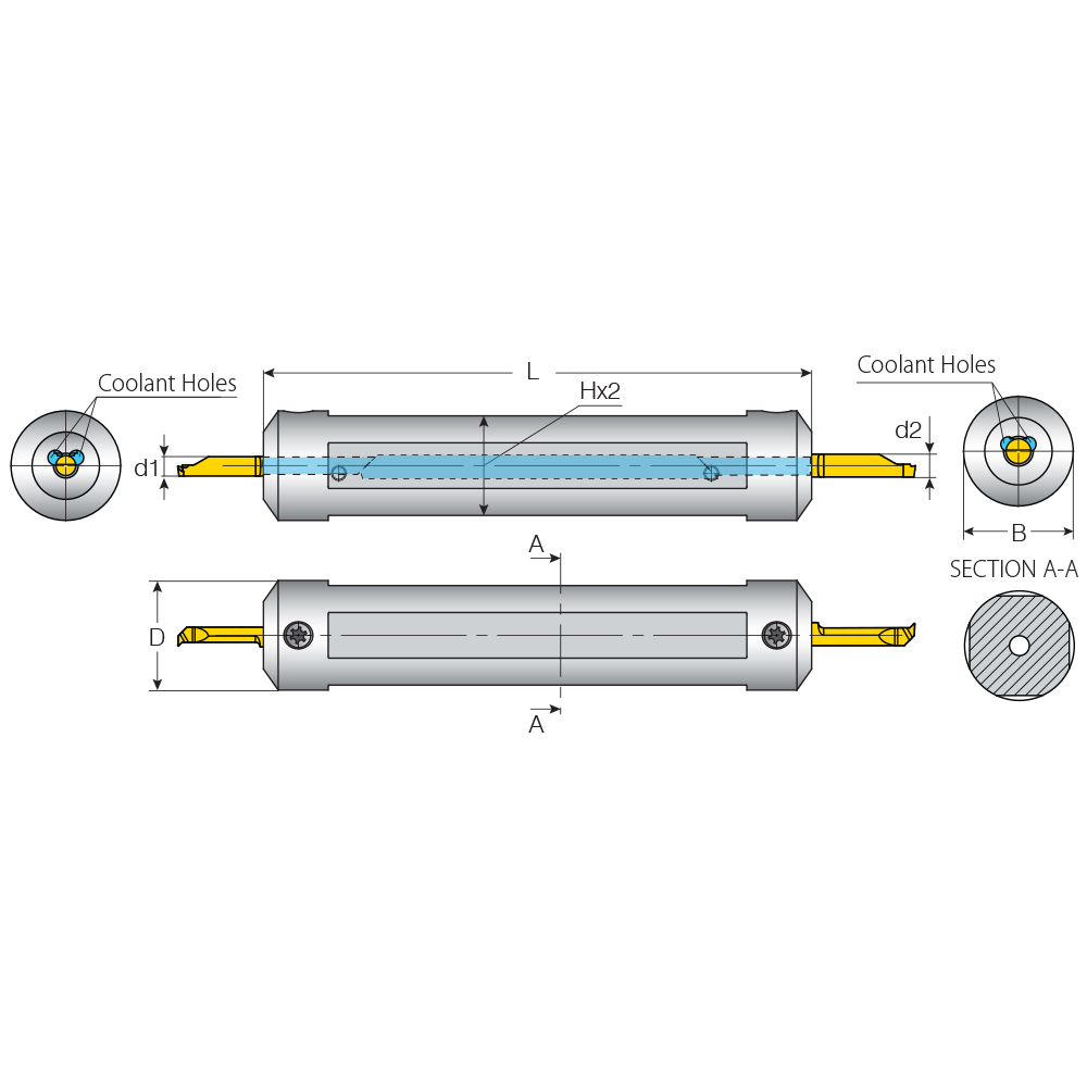 Dubbelhållare d4/5mm