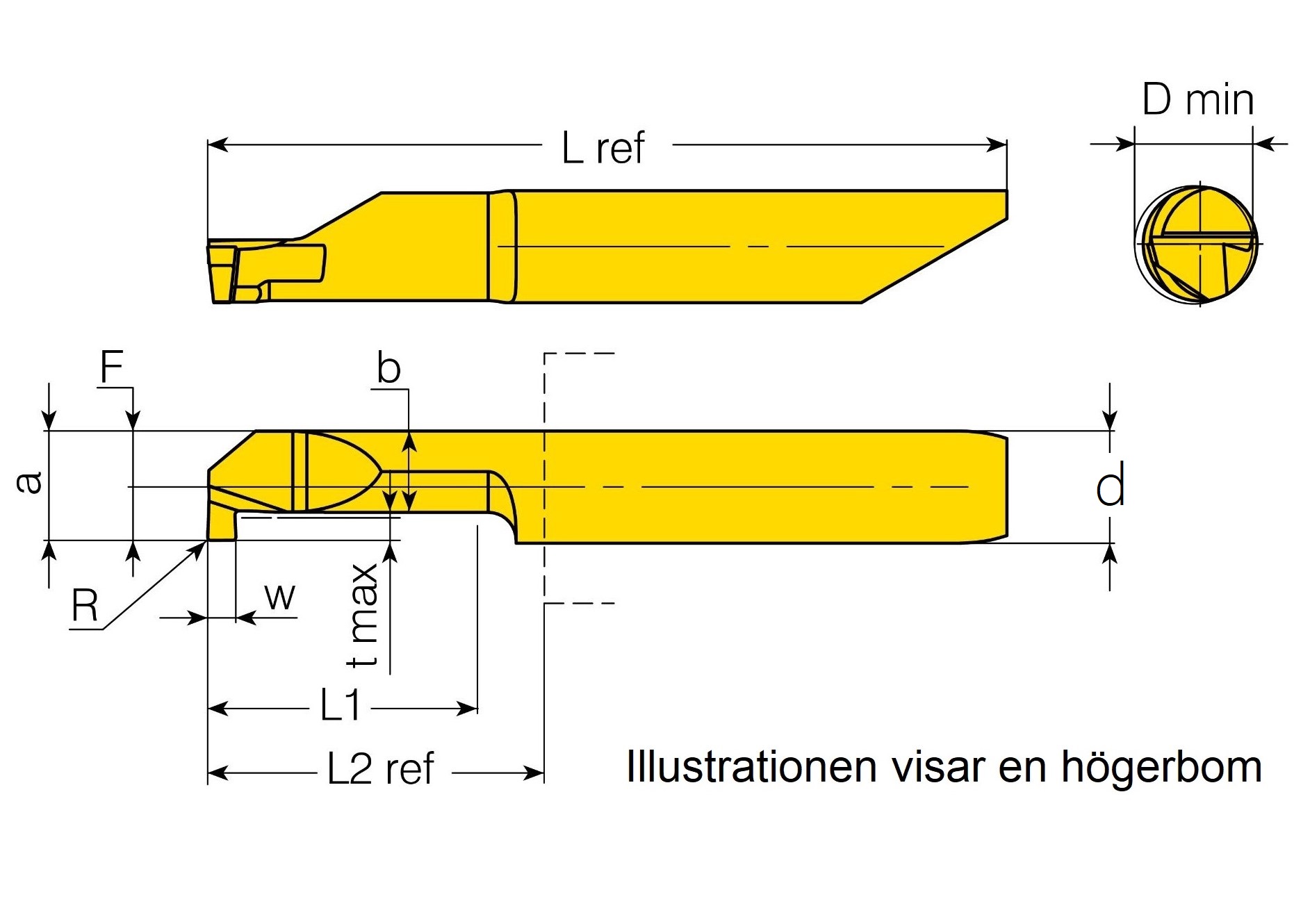 Spårbom 4,1mm W2,5 RAD.