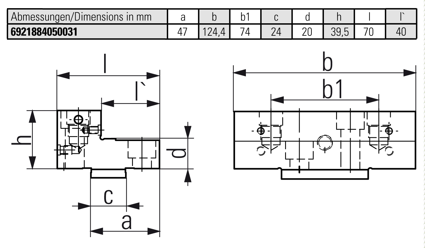 Step jaw movable for gripp-studs