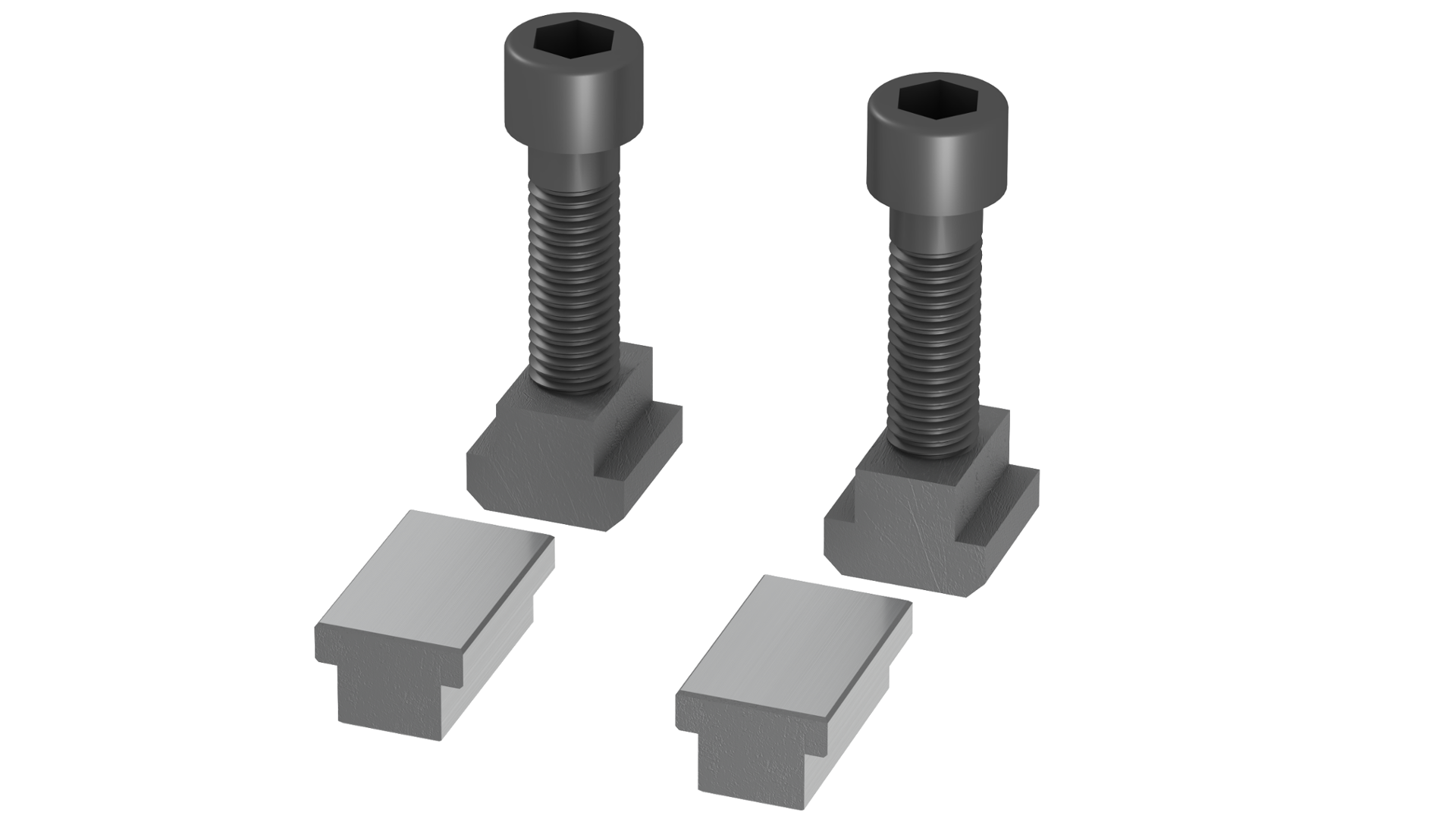 Aligning and fixing set T-slot 14/M12 - mounting base unit