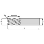 ENDMILL 577C 12x12x26x83 R 0,5