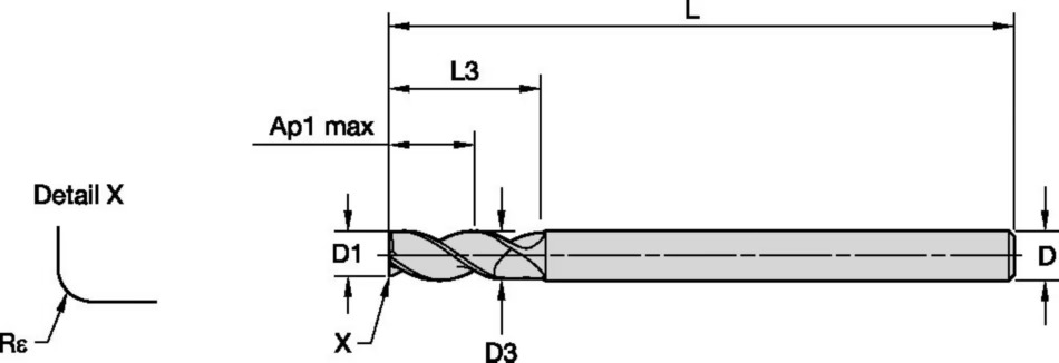 END MILL 3AN9 6x6x13x63 R0,2