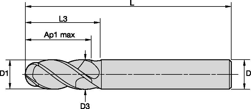 END MILL W4NB 8x8x19x63 BN