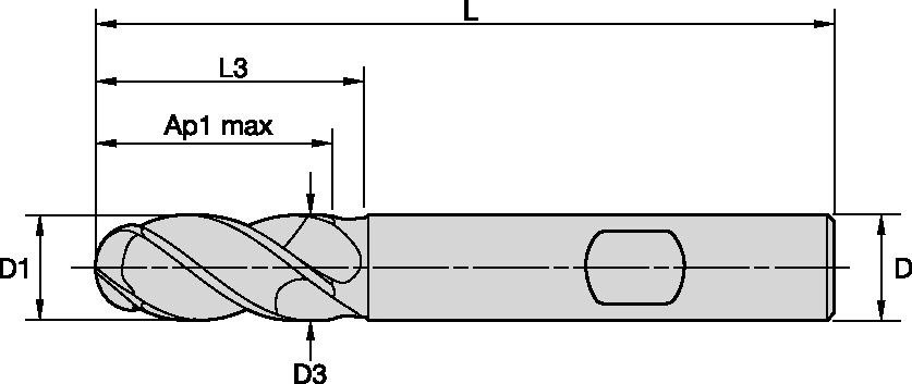 END MILL W4NB 10x10x22x72 BN W