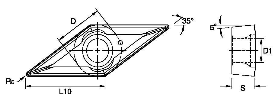 KenSwiss™ • Cermet Insert • Positive • VBMT-MPS • Medium Machining