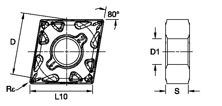 KenSwiss™ • Cermet Insert • Negative • CNMG-FPS • Finish Machining