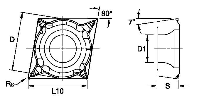 KenSwiss™ • Carbide Insert • Positive • CCGT-FFS • Finish Machining