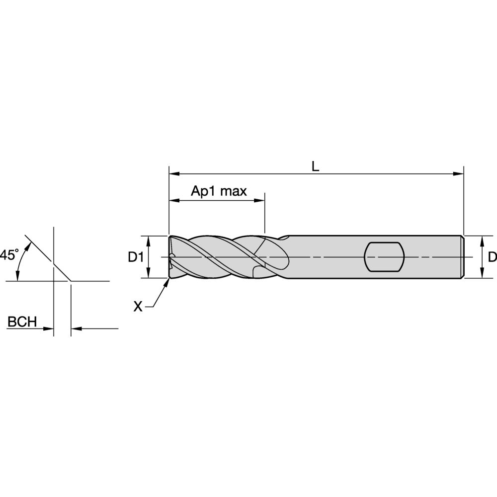 PINNFRÄS 3MM AP:8MM WD