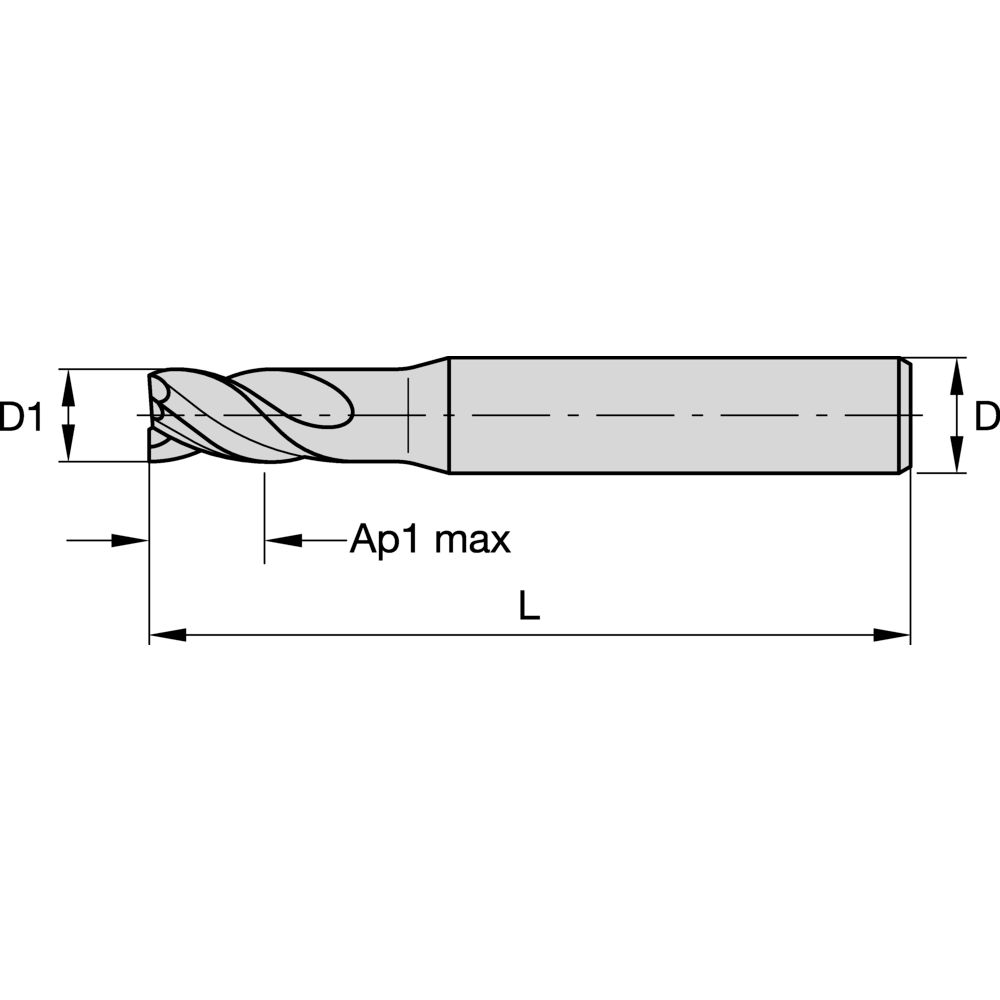 SC DRILL SLOT ENDMILL B D=10 Z=3 45