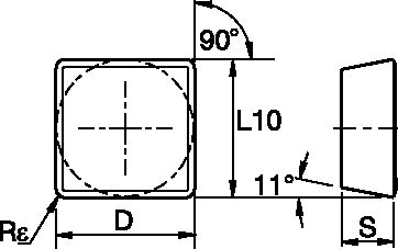 MILLING INSERT SPGN12-T R=0.8