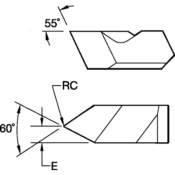 Skär P=1,0-2,0MM/12-24TPI 60° V-prof INV