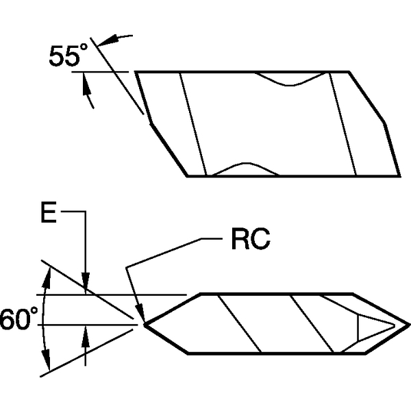 Skär V-profil 60° V-prof UTV/INV