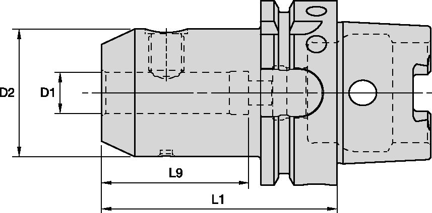 HSK125A EM ADAPTER D50MM L130