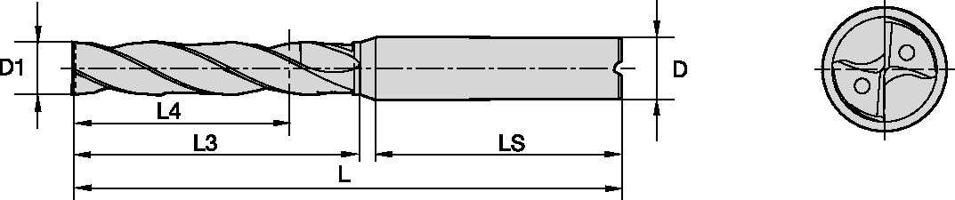 PLANBORR 12,6mm 3xD CYL KYLKANAL