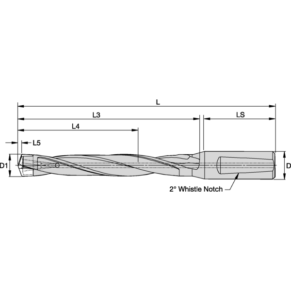 DRILL BODY. 7XD. DIAMETER=24.