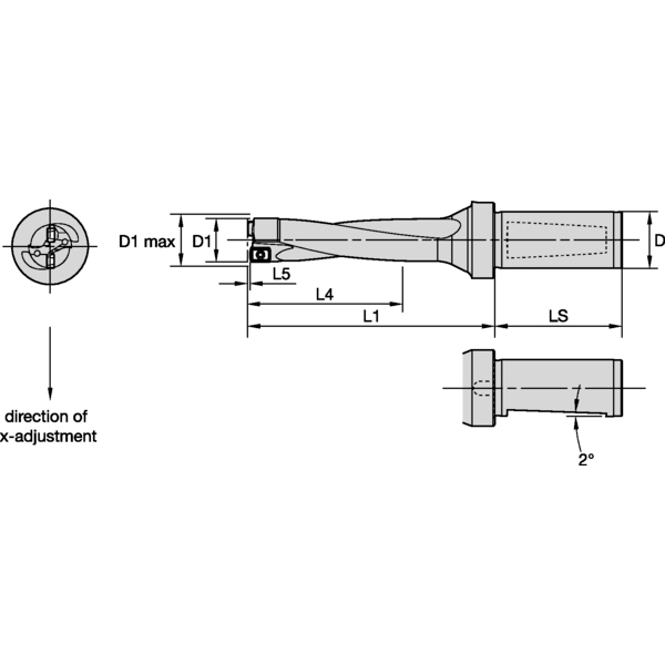 DRILL DFR Ø22-23mm 4xD