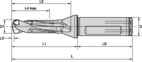 TDM1 SCF DRILL BODY 3XD D=16.00MM