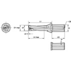 INDEXABLE DRILL DFSP RH DIA=4