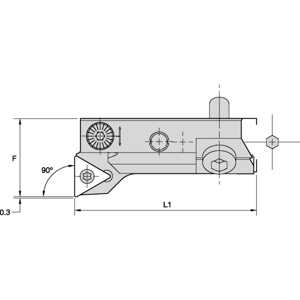 FINE BORING CARTRIDGE RIGHT H