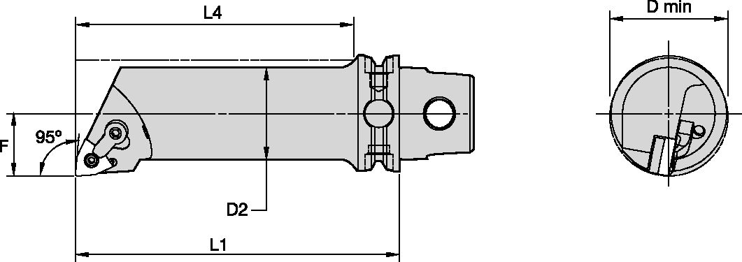 KM40TS BORING BAR STEEL SHANK