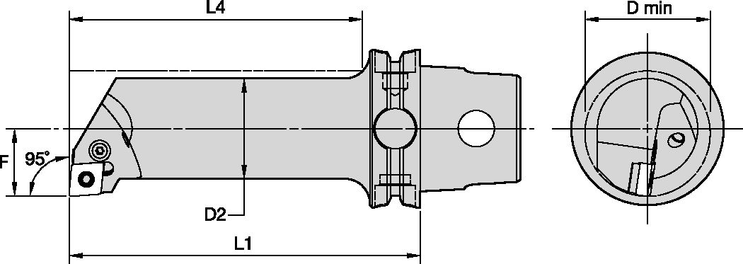 KM50TS P-CLAMP BORING BAR