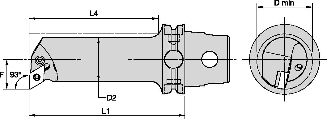 KM40TS P-CLAMP BORING BAR