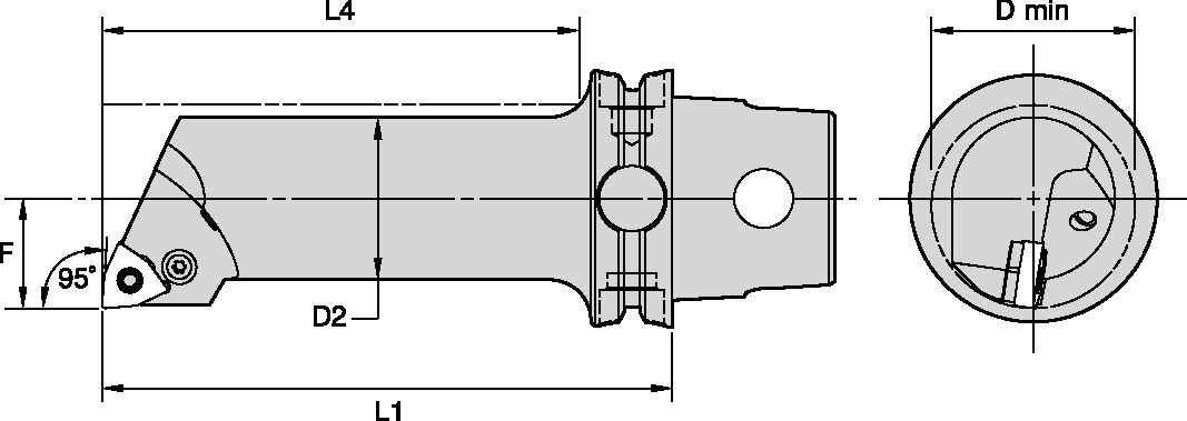 KM50TS P-CLAMP BORING BAR