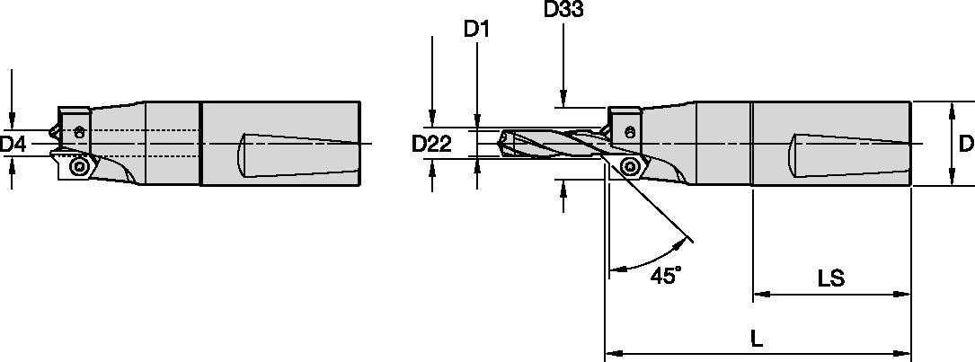 BF BODY, SHANK B WN, 6.0<D1≤7.0MM