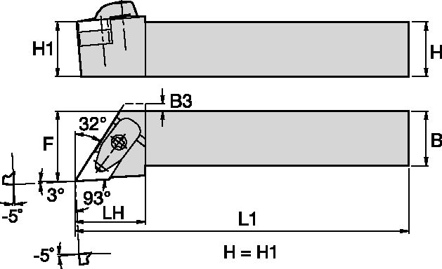 D Clamping Holder W25.0mm L17