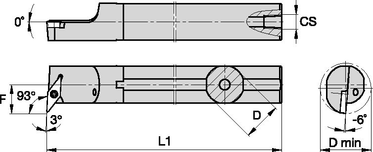 S Clamping Boring Bar D20.0mm