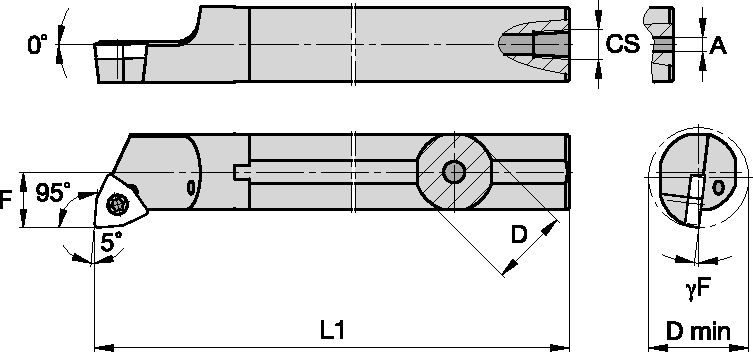 S Clamping Boring Bar D10.0mm