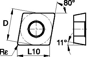 POSITIVE INSERT GEO FP